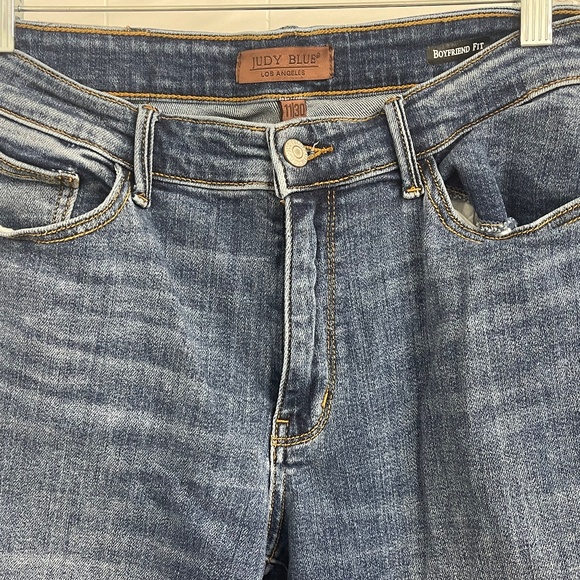 Judy Blue Boyfriend Fit Jeans Women’s Size 11/30 Medium Wash Stretch Denim - Picture 3 of 7